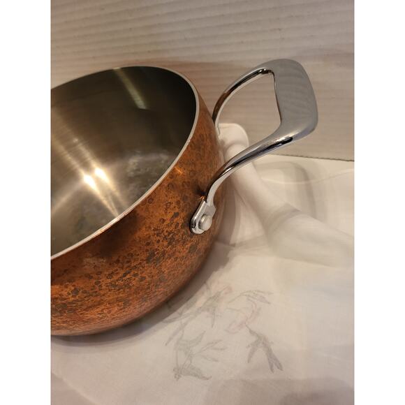 Il Mulino NY Copper & Stainless Steel 8" Pot with Dual Handles 4" Deep - Picture 4 of 9